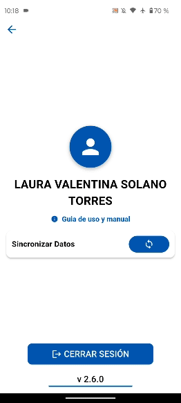 Animación de sincronización de datos